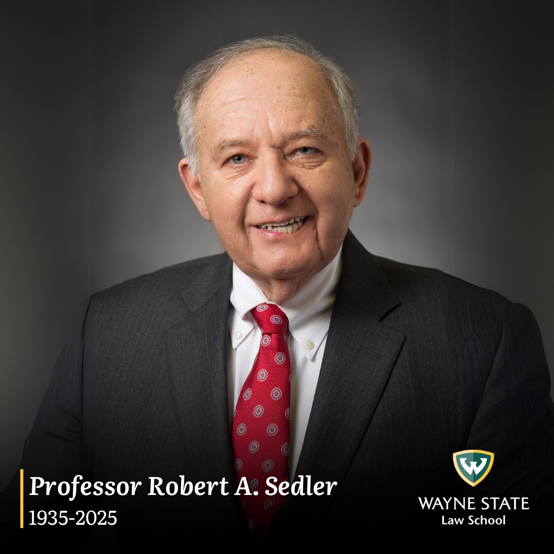 We mourn the loss of Distinguished Professor of Law Emeritus Robert A. Sedler, who passed on January 4, 2025. Joining Wayne Law in 1977, he shaped generations of lawyers and was a leading voice in Constitutional Law. Read Dean Bierschbach’s statement: bit.ly/3DNKWlJ
