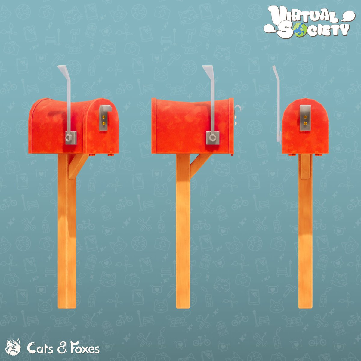 📬Special Delivery! Here’s a closer look at our mailbox design in VirtualSociety! Whether it’s letters, parcels, or just a touch of charm, these mailboxes are ready to decorate your world.  What messages will you send or receive? Let us know!💌