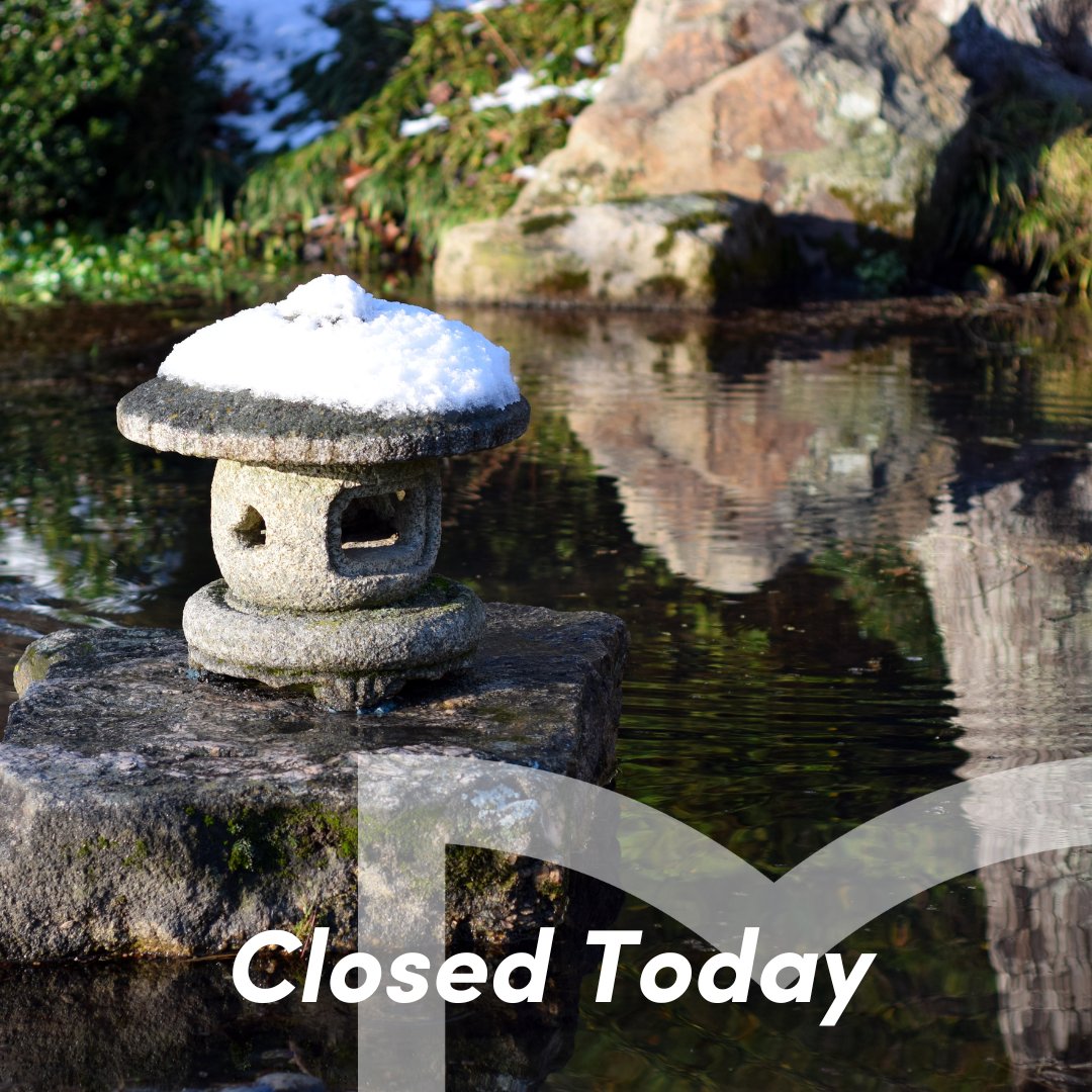 Maymont's grounds and Foundation offices will be closed today, Tuesday, January 7, due to the ongoing issues with the City of Richmond's water supply.