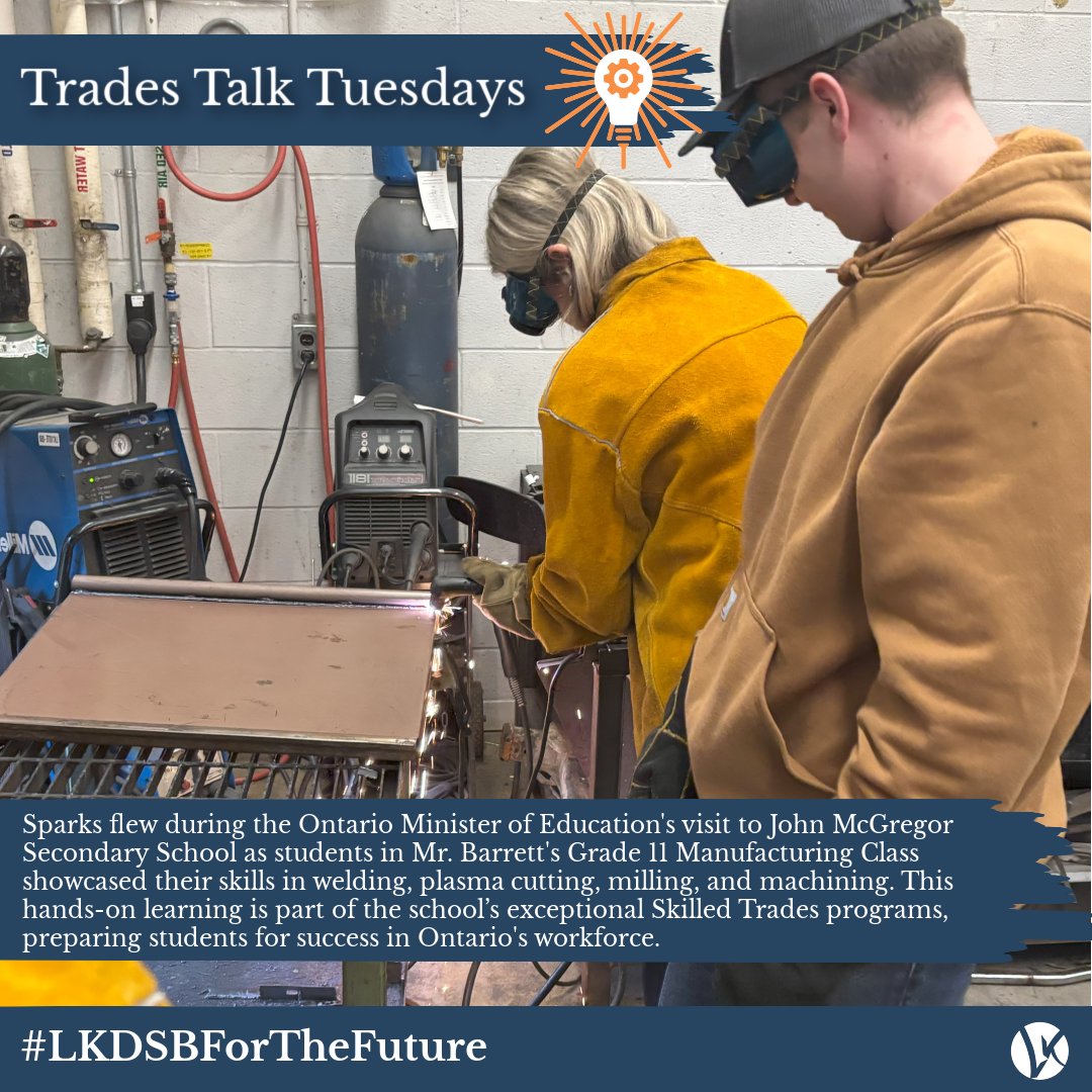 It's "Trades Talk Tuesdays" - a new series that spotlights the incredible Skilled Trades Programs across LKDSB. 

#LKDSBForTheFuture #TradesTalkTuesdays