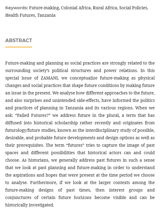 Future Rural Africa (@crc228) on Twitter photo Several Future Rural Africa researchers featured in recent open-access special issue "Failed Futures" of Zamani: A Journal of African Historical Studies <a href="/UdsmOfficial/">University of Dar es Salaam</a>!
More➡️ crc-trr228.de/five-future-ru… Several Future Rural Africa researchers featured in recent open-access special issue "Failed Futures" of Zamani: A Journal of African Historical Studies <a href="/UdsmOfficial/">University of Dar es Salaam</a>!
More➡️ crc-trr228.de/five-future-ru…