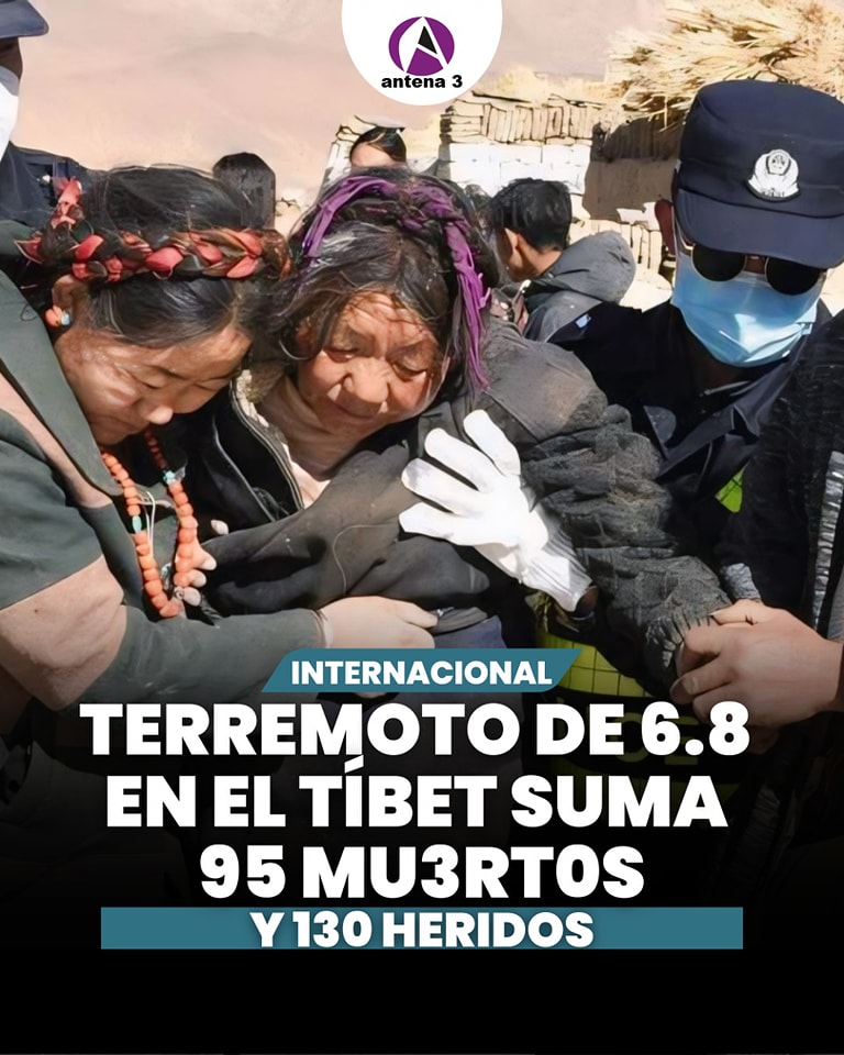 Un potente sismo sacudió este martes el condado de Tingri, en el Tíbet, provocando el colapso de más de 1,000 viviendas y afectando también áreas de Nepal y la India. instagram.com/p/DEhoZZUzSUG/…