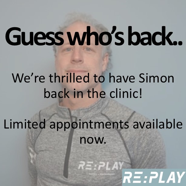 We are delighted to have Simon back in the clinic after some time off - he has limited appointments currently available.

Appointments can be booked online - replayperformance.com/booking-physio…

🩺💥 #BackInAction #sportsrecovery #belfastphysio