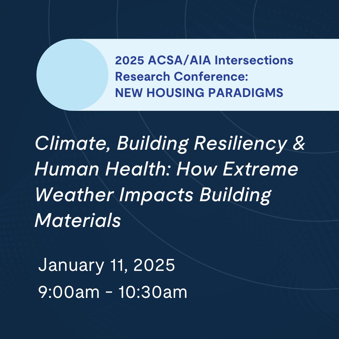 We’re excited to start the year off in Austin at the 2025 ACSA/<a href="/AIANational/">AIA</a> Intersections Research Conference. We’ll be sharing insights from our recently published Impact of Design brief with <a href="/ASID/">ASID</a> on climate impacts on building resilience and human health.