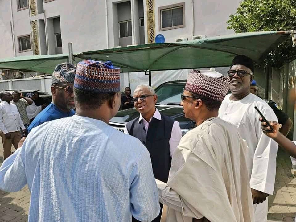 Today At the Social Democratic Party (SDP) National Headquarters today are Nasuru El-Rufai, Major Hamza Al Mustapha Rtd, Segun Showunmi, Senator Gada, and other’s