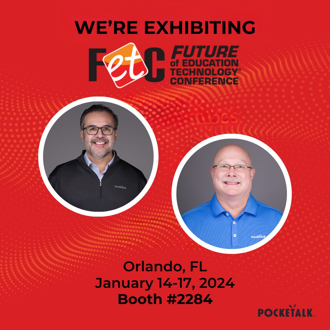 Just 1 week until @FETC! Come see how Pocketalk is breaking language barriers in education.

Visit our booth—we can’t wait to connect! #Pocketalk #FETC2025 #EdTech