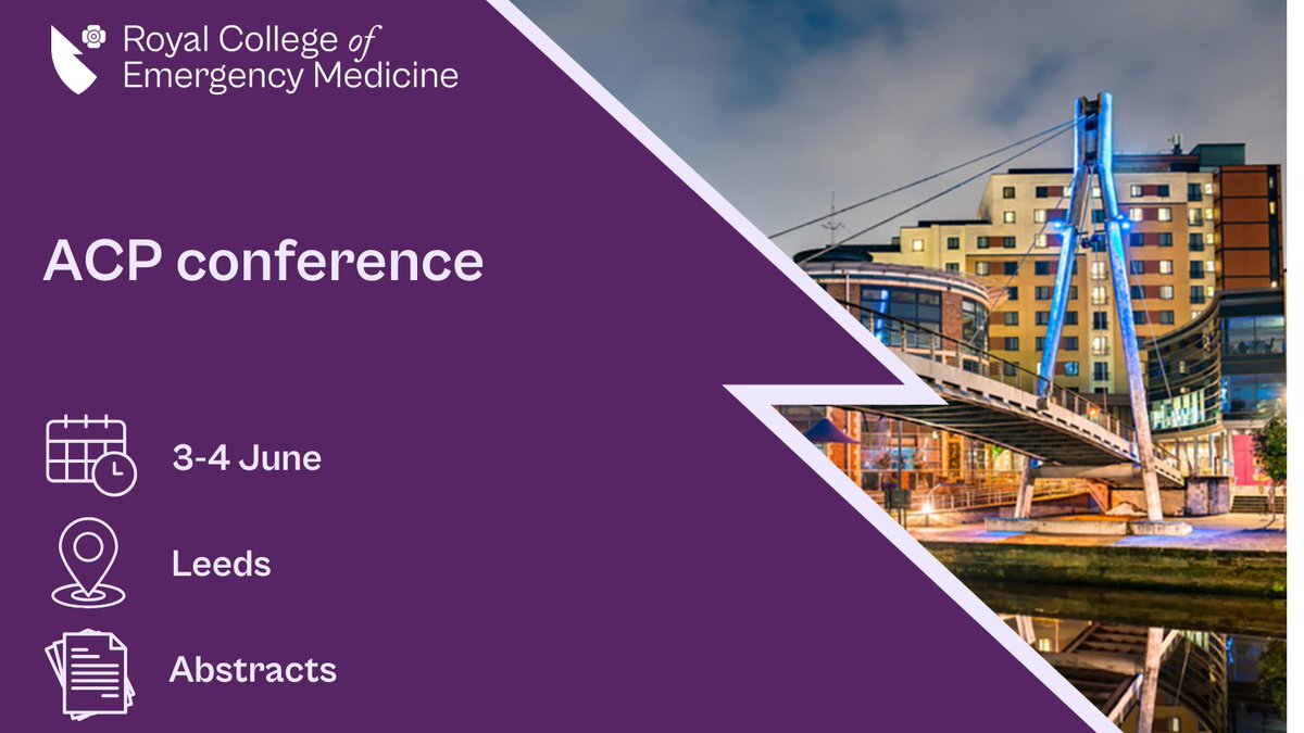 RCEM Events (@rcemevents) on Twitter photo 📢 Got research to share? Submit your abstract for the chance to present at our ACP conference! We're accepting submissions on any topic, including QIPs and case reports.
🗓️ Deadline: Tuesday 18 March
📜 Word limit: 300 words
🔗 More info: bit.ly/3Sgp2ey <a href="/RCEMACPChair/">RCEM ACP Chair</a> 📢 Got research to share? Submit your abstract for the chance to present at our ACP conference! We're accepting submissions on any topic, including QIPs and case reports.
🗓️ Deadline: Tuesday 18 March
📜 Word limit: 300 words
🔗 More info: bit.ly/3Sgp2ey <a href="/RCEMACPChair/">RCEM ACP Chair</a>