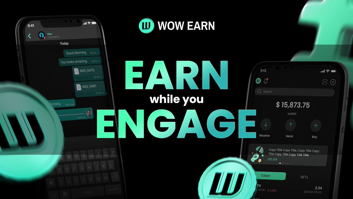 WOWEARNENG's tweet photo. 💫 Earn while you engage with WOW EARN 💫
Earn rewards for your activity in the $WOW ecosystem 💎
Start mining, chatting, and engaging today! 💰
Download our app at 👉 https://t.co/lrJUccByh5
Check out our latest video on youtube 🎦: https://t.co/LtTTZSWSDl
#WOWRewards #WOWEARN $WOW