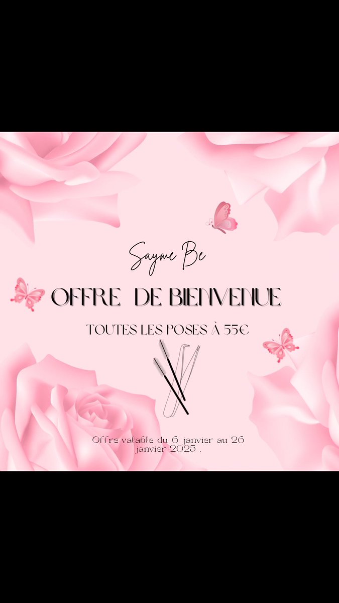 Hello !!! 

Une offre de bienvenue est en cours chez Saÿme Be ! 

Toutes les poses sont à 55€ , et les 10 premières clientes auront droit à une petite surprise de bienvenue ! 

N’hésitez pas les filles , rendez-vous sur Instagram : @sayme_be pour prendre RDV ! 

Chelles , 77 📍