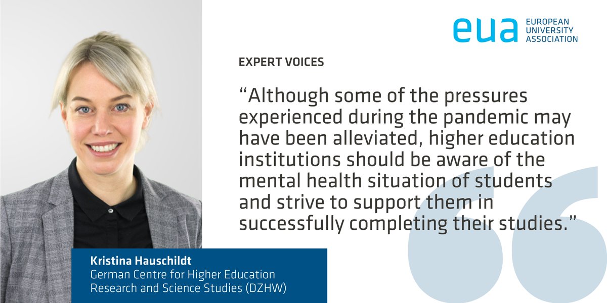 EUA (@euatweets) on Twitter photo The students are not OK.
#Mentalhealth issues and poor well-being are prevalent among students across Europe. 🎓 🩹📉 
<a href="/DZHW_info/">DZHW</a>'s Kristina Hauschildt draws on the latest <a href="/EUROSTUDENTtwt/">EUROSTUDENT</a> findings 🔗 bit.ly/3CiKLht
#EUAExpertVoices #studentwellbeing #EdChat The students are not OK.
#Mentalhealth issues and poor well-being are prevalent among students across Europe. 🎓 🩹📉 
<a href="/DZHW_info/">DZHW</a>'s Kristina Hauschildt draws on the latest <a href="/EUROSTUDENTtwt/">EUROSTUDENT</a> findings 🔗 bit.ly/3CiKLht
#EUAExpertVoices #studentwellbeing #EdChat