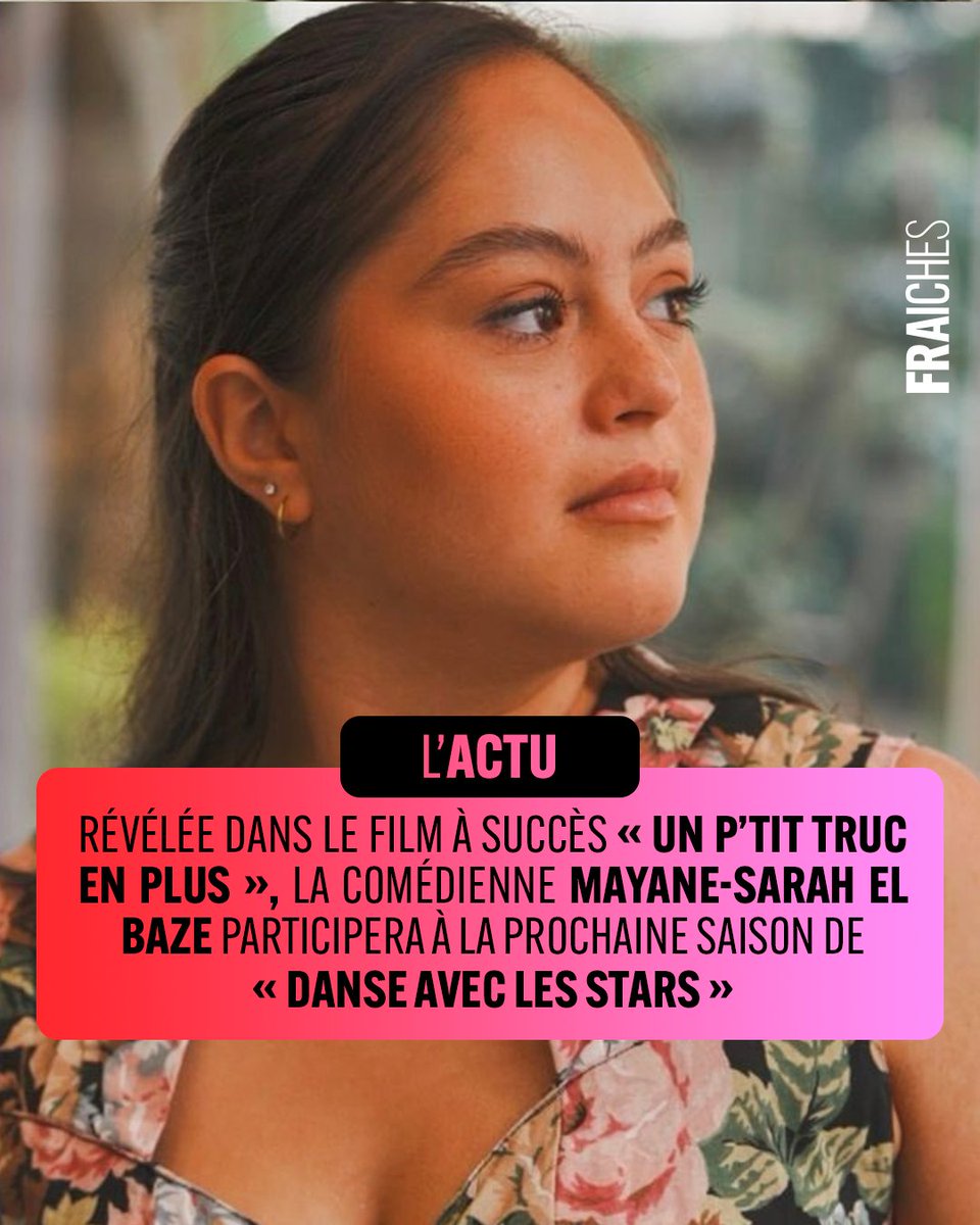 La comédienne Mayane-Sarah El Baze, porteuse de trisomie 21 et révélée dans la comédie à succès "Un p’tit truc en plus", rejoint Lénie, Sophie Davant et Florent Manaudou au casting de la prochaine saison de Danse avec les Stars 🤩