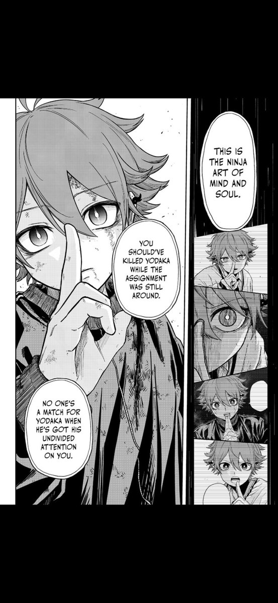 BumiTrillFiger's tweet image. That man got night vision #shinobiundercover #chapter16