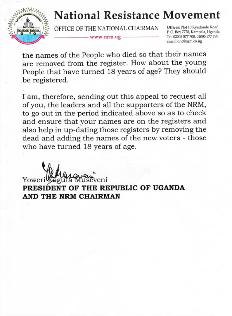 According to the NRM C/M H:E <a href="/KagutaMuseveni/">Yoweri K Museveni</a> ,the E.C has begun verifying and updating Voter Registers for the 2026 General Elections. 
This is a crucial step in ensuring your voice is heard &amp; your vote counts. Let us work together to strengthen our democracy &amp; secure our future.