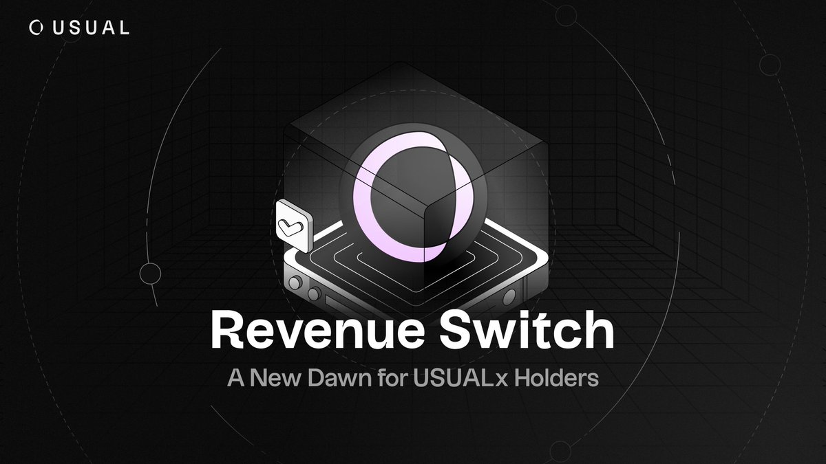 Usual has a mission: reclaiming value monopolized by stablecoin giants and redistributing it back to the community.

The Revenue Switch is your chance to get in on the action. It’s time for USUALx to shine.

Here’s how it works 🧵👇
