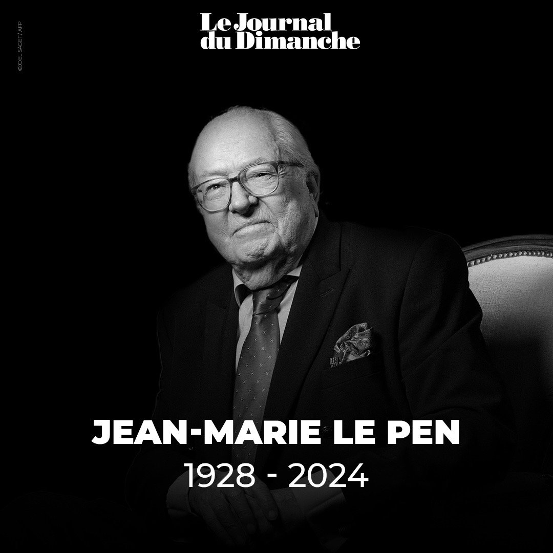 Geronimuslll's tweet photo. Jean-Marie Le Pen était un homme clairvoyant, courageux.
On ne l’a pas écouté. 
Qu’il repose en paix. https://t.co/s8KSEuuSQg