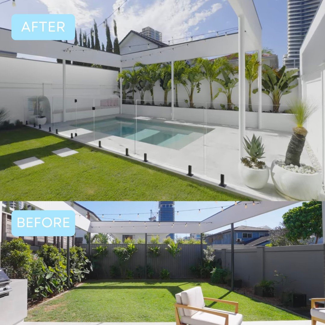 BurleighPools's tweet photo. Take a look at this stunning before and after! 
In just 6 weeks, the Burleigh Pools team brought this dream to life, creating a beautiful pool that perfectly complements the space and adds a touch of luxury to everyday living. Visit here: https://t.co/Ec7dhWbklc https://t.co/dtkbezZAcd