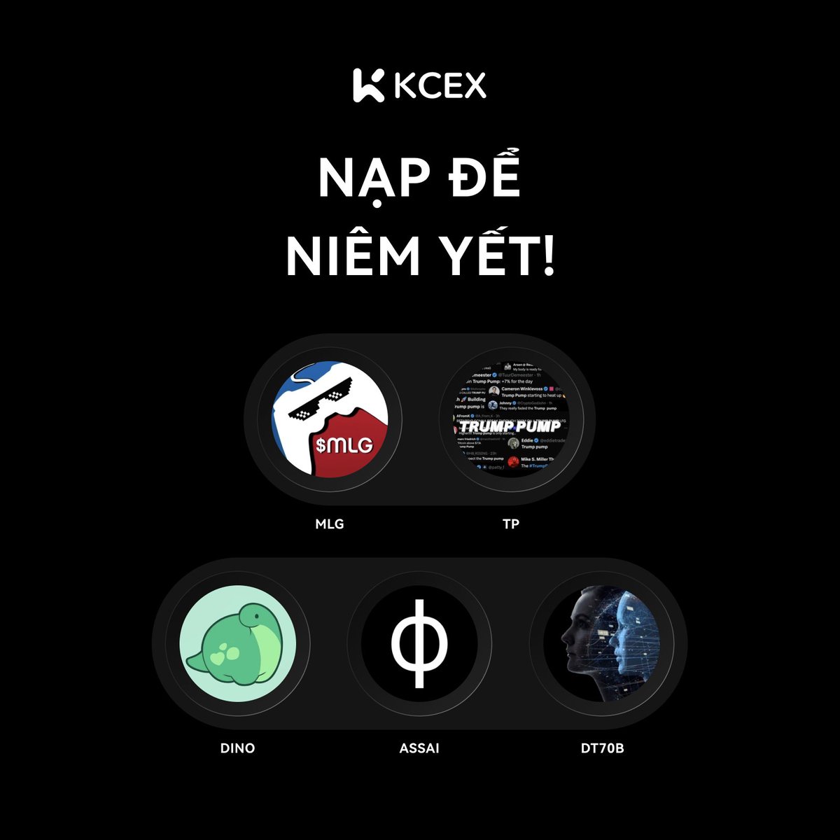 KCEX_Vietnam's tweet photo. 📢 Chào mừng đến với sự kiện 'Gửi tiền để niêm yết' của KCEX tuần này! #KCEX

🗓️ 8 giờ sáng ngày 07 tháng 01 năm 2025 – 8 giờ sáng ngày 08 tháng 01 năm 2025 (UTC), đây là cơ hội để bạn hỗ trợ dự án lớn tiếp theo:
@360noscope

@TrumpPumpSolana

@Solana_Dino

@AIasssss

@DT70B

💸 Gửi tiền trong vòng 24 giờ tới 👉 https://t.co/ocoHq4kH0S