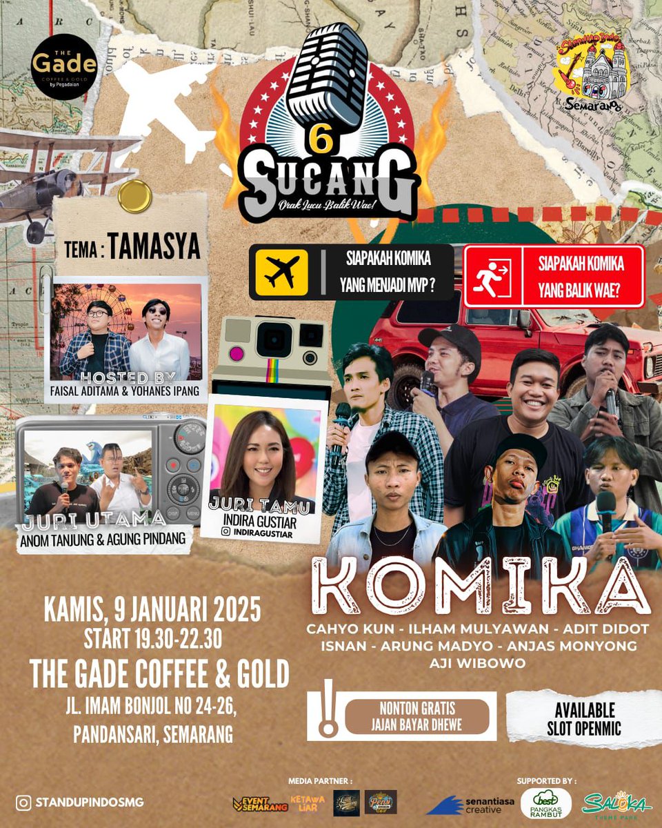 Besok kamis ni sob, Bakal ada perang antara 7 komik untuk membuat ledakan tawa, absen sob siapa yang mau nonton 😁👍