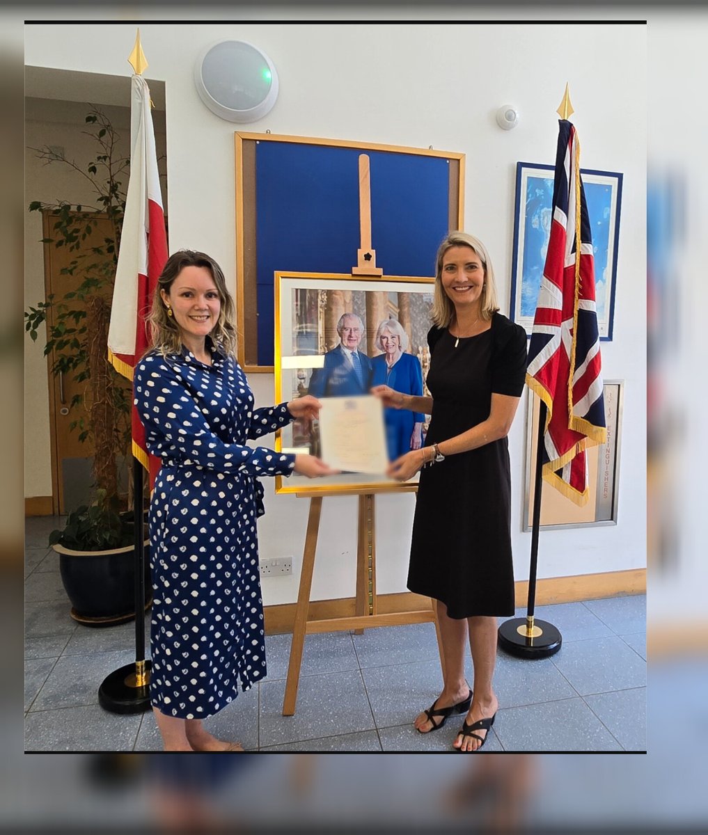Today, Fiona Walker Doyle, Deputy Head of Mission of the British 🇬🇧 Embassy in Manama  🇧🇭 welcomed two new British Citizens at a Citizenship Ceremony at the Embassy.