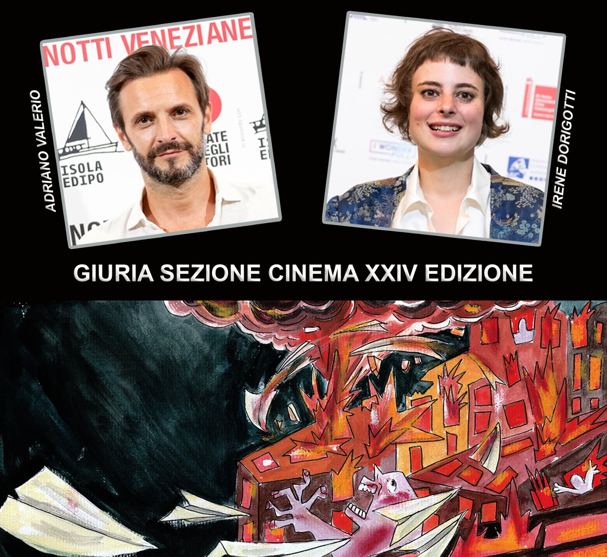 Avete tempo fino al 31 Gennaio 2025 per iscrivervi alla sezione TESTO CINEMATOGRAFICO della XXIV edizione.

1.500€ il contributo per consulenza/sviluppo produzione al vincitore.         

In Giuria Adriano Valerio, Irene Dorigotti e Francesco Lorusso (vincitore nel 2024).