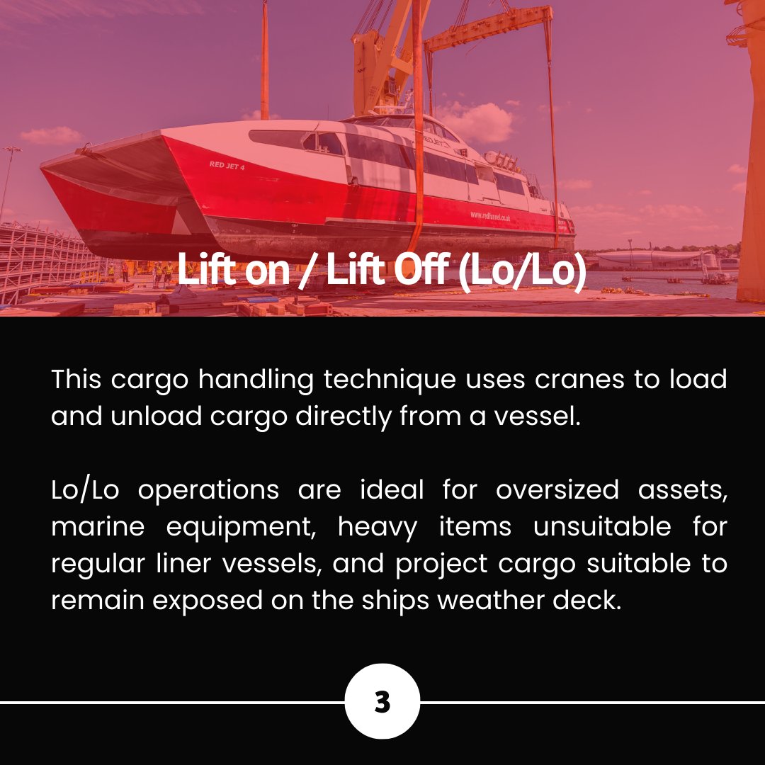 Commercial Marine Transport is a growing part of Peters &amp; May's business. Swipe left to learn more about the three key shipping and loading methods used when handling commercial cargo.

#HeavyLiftLogistics #MarineTransport #GlobalShipping #PetersAndMayCommercial #PetersAndMay