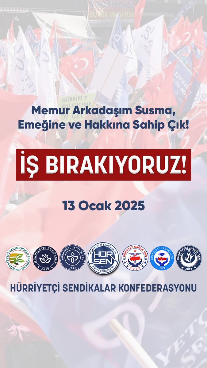 Emeğimize ve hakkımıza sahip çıkmak için #işbırakıyoruz