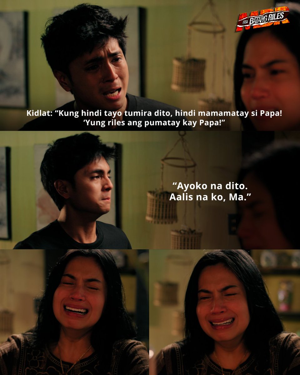 GMADrama's tweet photo. "Ayoko na dito. Aalis na ko, Ma." - Kidlat 😓😓😓 

#MBRNasirangHaligi #MgaBatangRiles https://t.co/SJu40E4Q4u