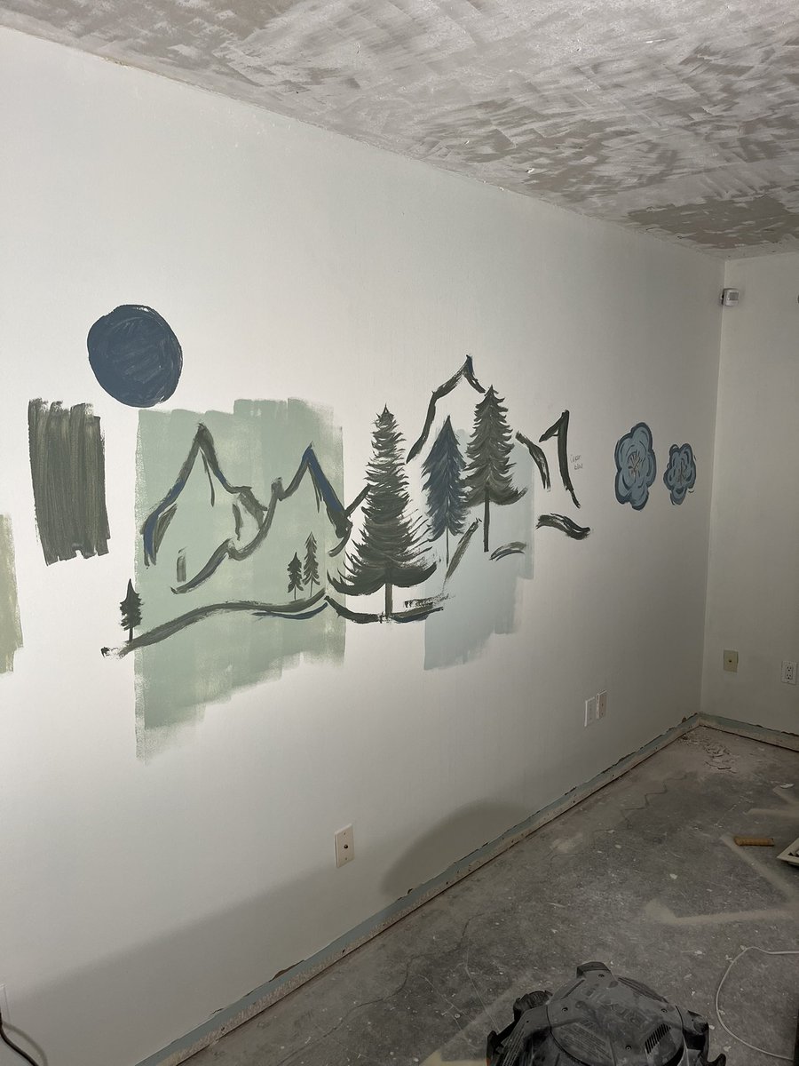 My wife has a way of making me smile unintentionally with her joy in seemingly small things. Yesterday I was washing the dust off from another day of home renovation and I walked out to find her use of leftover paint samples. She is a special gift from God.