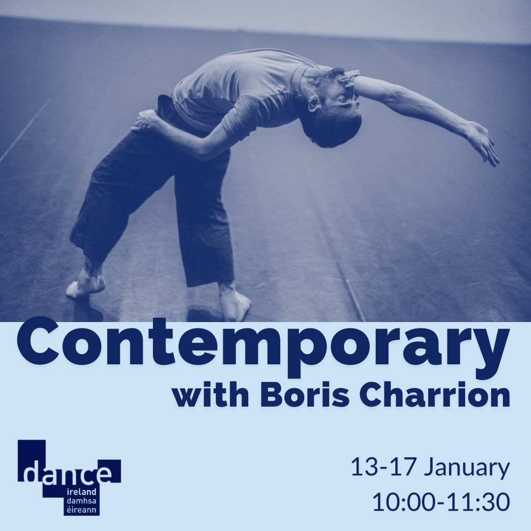 Join Boris Charrion to refine your contemporary technique with a week of fluidity, strength, floorwork, &amp; release methods. Professional-level training that prioritises efficiency &amp; body care.

📅 13–17 Jan 2025
📍 DanceHouse
⏰ 10:00–11:30

Book now: danceireland.ie/whats-on/event…