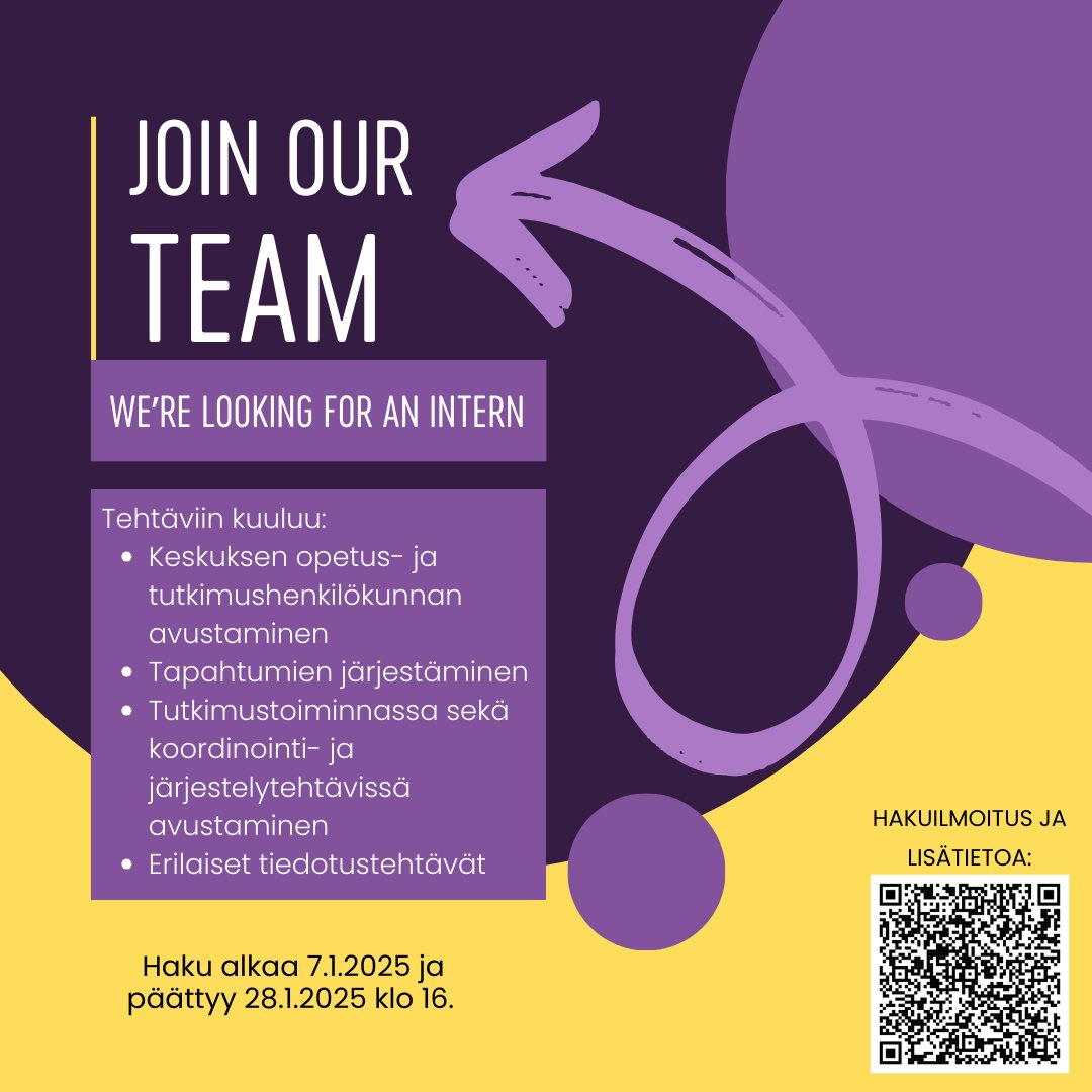 Harjoittelijan tehtävä avoinna JMC:ssä! Hakuaika 7.1.-28.1.2025 klo 16 asti.
Hakuilmoitus ja lisätietoja:
buff.ly/3WajDs1