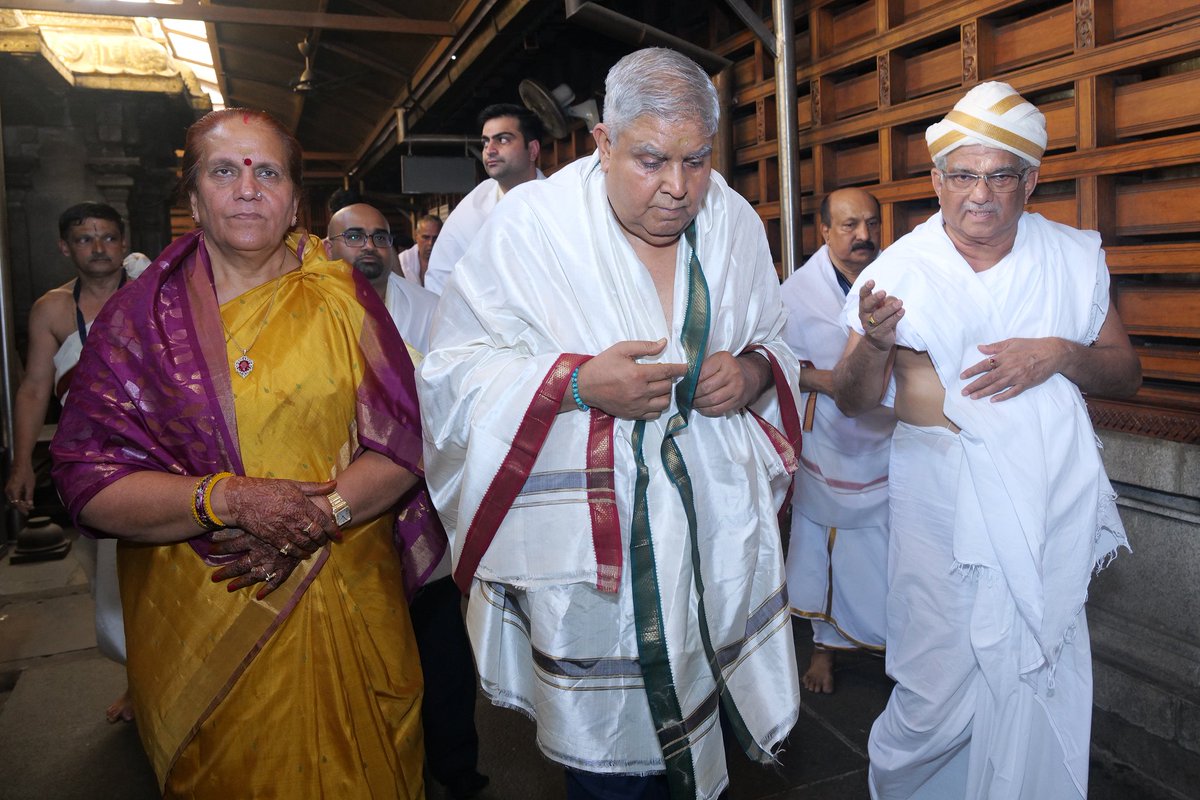 It was an absolute honor to welcome the Honorable Vice President of India to Dharmasthala. These moments will remain etched in our memory forever.
<a href="/VPIndia/">Vice-President of India</a>
<a href="/sansad_tv/">SansadTV</a>
<a href="/Rajyasabhasectt/">Rajya Sabha Secretariat</a>