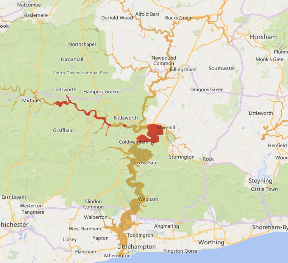 MREATLO's tweet photo. ⚠️There are still Flood Warnings &amp; Alerts in the #Arun Catchment.
⚠️Please stay away from swollen rivers. The current can be strong enough to sweep you off your feet &amp; can contain hidden hazards.  
⚠️Sign up for flood alerts: https://t.co/ewnKawOrh7…
@EnvAgencySE https://t.co/1eFILZLv9y