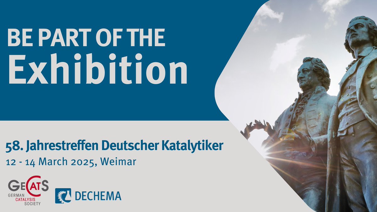 GeCatS (@gecats) on Twitter photo We look forward to welcoming our exhibitors to the #58Katalytikertreffen. Not yet an exhibitor? Then secure one of the last exhibition stands and be there in #weimar: dechema.de/en/katalytiker…
<a href="/Avantium/">Avantium</a> <a href="/FinkChemTec/">Fink Chem+Tec GmbH</a> <a href="/HidenAnalytical/">Hiden Analytical Ltd</a> <a href="/clariant/">Clariant</a> <a href="/BerghofGroup/">Berghof Group</a> <a href="/Heraeus/">Heraeus Group</a> <a href="/DECHEMA/">DECHEMA e.V.</a> We look forward to welcoming our exhibitors to the #58Katalytikertreffen. Not yet an exhibitor? Then secure one of the last exhibition stands and be there in #weimar: dechema.de/en/katalytiker…
<a href="/Avantium/">Avantium</a> <a href="/FinkChemTec/">Fink Chem+Tec GmbH</a> <a href="/HidenAnalytical/">Hiden Analytical Ltd</a> <a href="/clariant/">Clariant</a> <a href="/BerghofGroup/">Berghof Group</a> <a href="/Heraeus/">Heraeus Group</a> <a href="/DECHEMA/">DECHEMA e.V.</a>