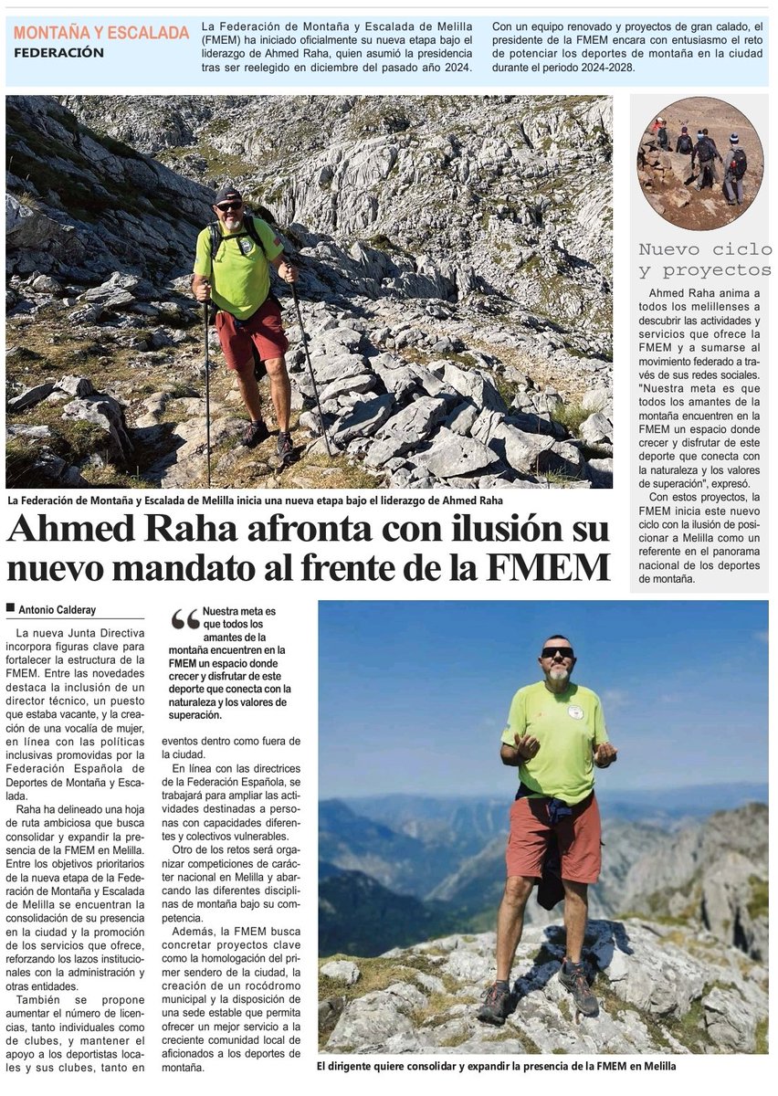 FEDERACIÓN MONTAÑA ESCALADA MELILLA FMEM (@federacionfmem) on Twitter photo 