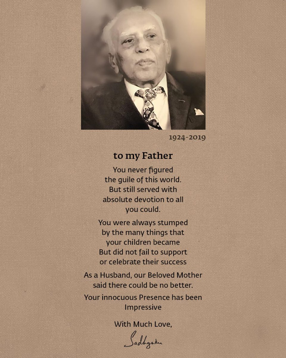 withsadhguru's tweet photo. Sadhguru's poem to his father 🙏🏻🙇🏻‍♂️ https://t.co/1ZTP0Zu8Fu