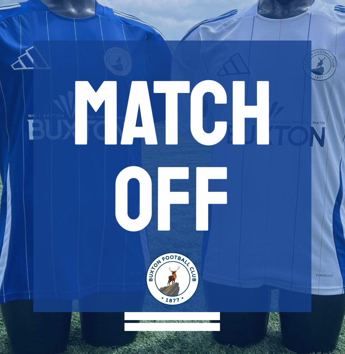 ❄️ Despite our best efforts, the snow keeps coming and tonight’s <a href="/DerbyshireFA/">Derbyshire FA</a> Senior Cup match against <a href="/BelperTownFC/">𝗕𝗲𝗹𝗽𝗲𝗿 𝗧𝗼𝘄𝗻 | 𝟣𝟪𝟪𝟥</a> is 𝗢𝗙𝗙. 

Thanks to all those who helped in our attempts to get some football played. A new date will be announced in due course.

#UpTheBucks | #TeamBuxton