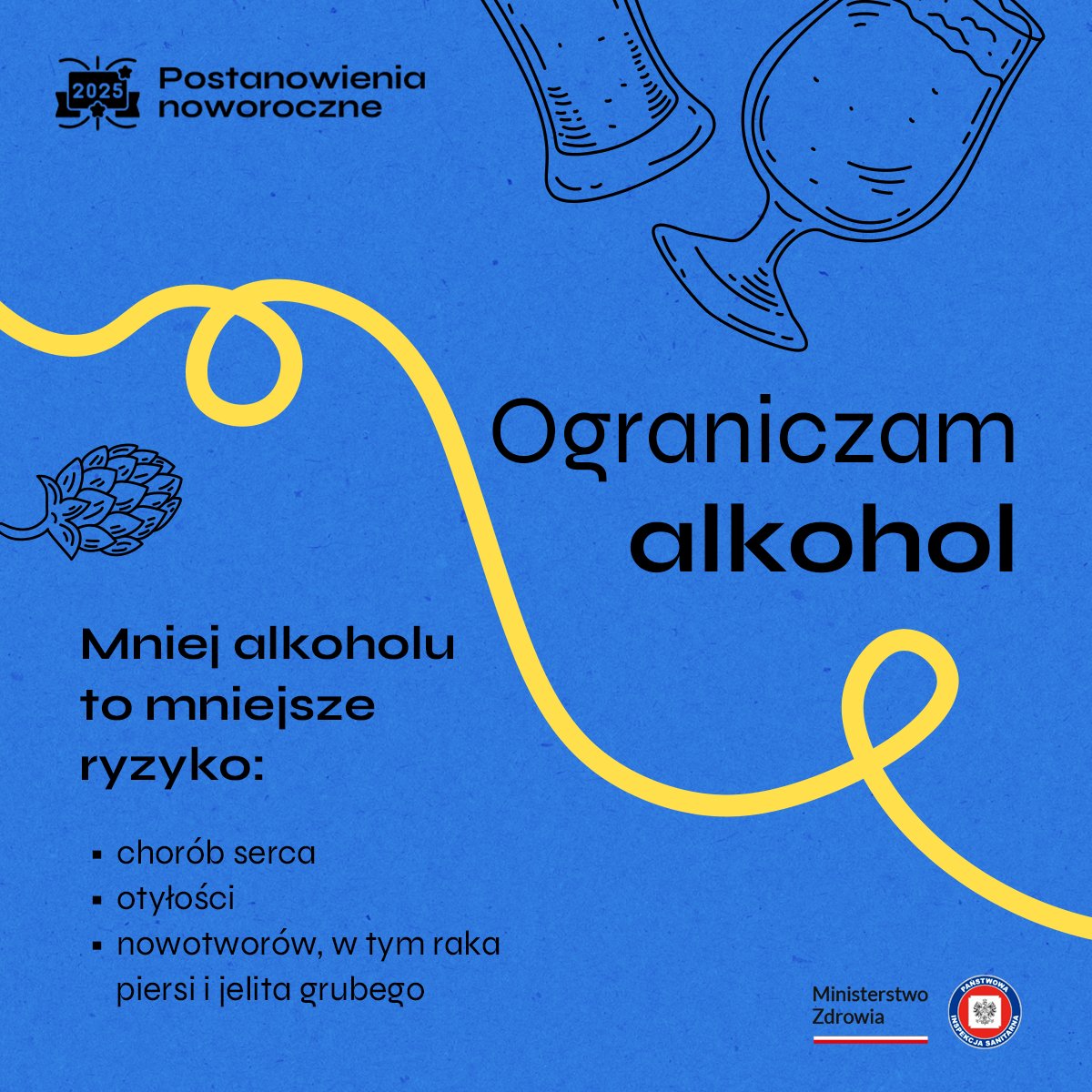 Alkohol jest bardzo szkodliwą substancją, która wpływa nie tylko na osobę, która go spożywa, ale na całe społeczeństwo. W nowym roku ogranicz picie alkoholu i zobacz, jakie pozytywne skutki przyniesie ta decyzja. 🙅‍♀️ Dowiedz się więcej ➡️ gov.pl/web/gis/noworo…