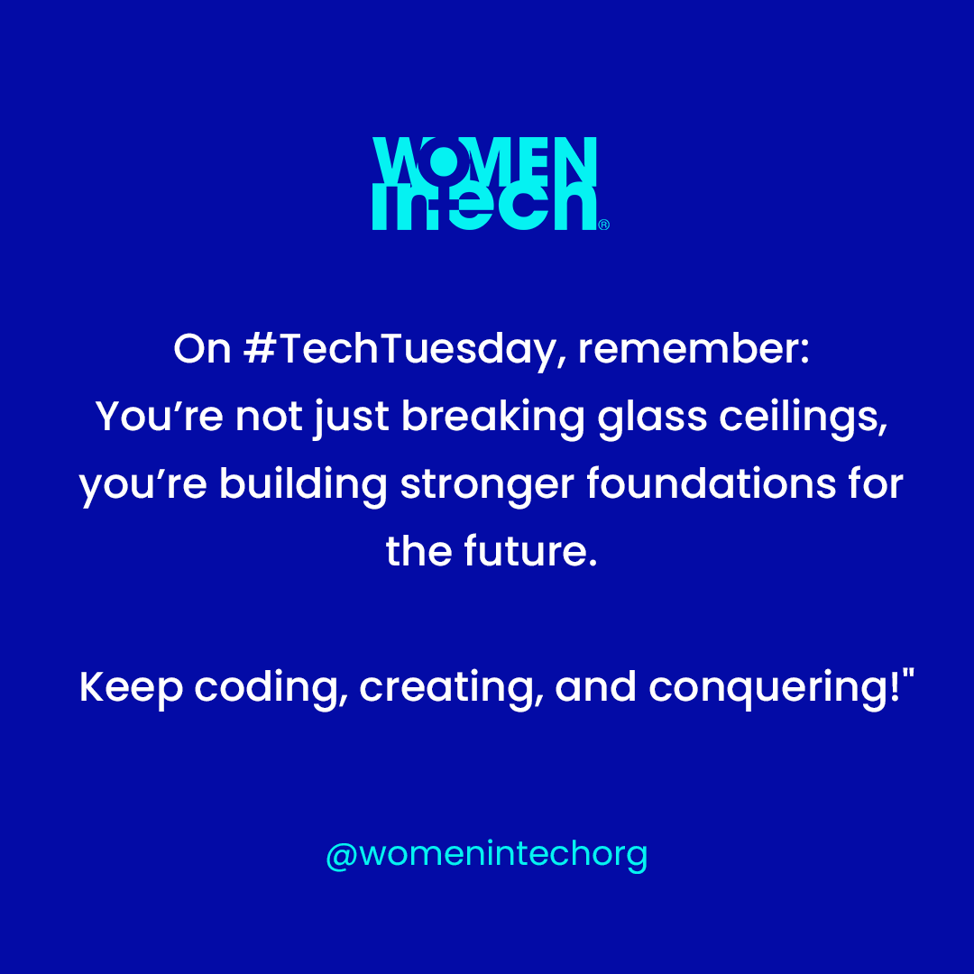 Women in Tech® Global (@womenintechorg) on Twitter photo Keep coding, creating and conquering!💫💙
#womenintech #STEAM #TechTuesday #innovation Keep coding, creating and conquering!💫💙
#womenintech #STEAM #TechTuesday #innovation
