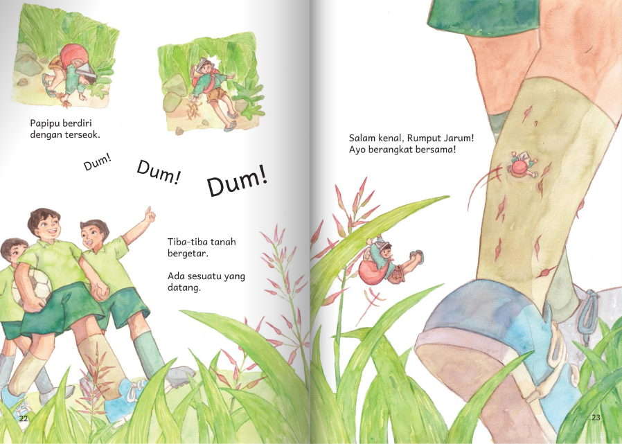 bibabercerita's tweet image. Hari-hari nangisin buku anak Indonesia yang 'tersembunyi', padahal secantik ini, gratis, dan ceritanya unik:

Soal liliput yang ngelakuin perjalanan dengan naik benih-benih terbang dari tumbuhan lokal kita 😭
Kayak sintrong, pacar air, biji kencana, dll.