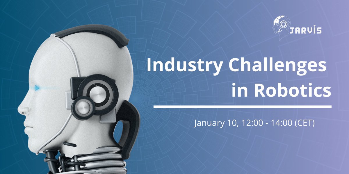 Jarvis_eu (@jarvis_eu1) on Twitter photo 🚀 Join our workshop: Industry Challenges in Robotics
🗓️ Jan 10, 2025 | 🕒 12:00–14:00 CET
📍 Online via Zoom
Explore robotics trends, network with industry pros, and tackle key challenges.
📧 Register now: jarvis@jarvis-project.eu
#Robotics #Innovation #JARVISProject 🚀 Join our workshop: Industry Challenges in Robotics
🗓️ Jan 10, 2025 | 🕒 12:00–14:00 CET
📍 Online via Zoom
Explore robotics trends, network with industry pros, and tackle key challenges.
📧 Register now: jarvis@jarvis-project.eu
#Robotics #Innovation #JARVISProject