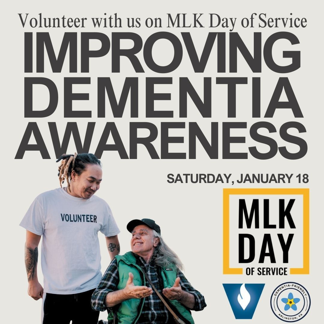 Arlington County Department of Human Services (@arlingtondhs) on Twitter photo Join Dementia Friendly Arlington and <a href="/VolArlington/">Volunteer Arlington</a> for the 8th annual MLK Day of Service on Saturday, January 18!
When you register for a service opportunity, make sure to select Improving Dementia Awareness at buff.ly/403L8EL Join Dementia Friendly Arlington and <a href="/VolArlington/">Volunteer Arlington</a> for the 8th annual MLK Day of Service on Saturday, January 18!
When you register for a service opportunity, make sure to select Improving Dementia Awareness at buff.ly/403L8EL