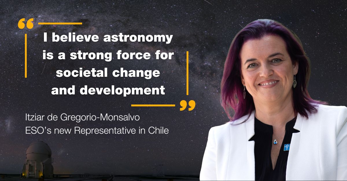 ESO (@eso) on Twitter photo Our congratulations to Spanish astrophysicist Itziar de Gregorio-Monsalvo, who became ESO’s new Representative in Chile and is the first woman to lead this office 👏
Discover Itziar's professional journey, following 18 years with ESO & <a href="/almaobs/">ALMA Observatory📡</a>
eso.org/public/announc… Our congratulations to Spanish astrophysicist Itziar de Gregorio-Monsalvo, who became ESO’s new Representative in Chile and is the first woman to lead this office 👏
Discover Itziar's professional journey, following 18 years with ESO & <a href="/almaobs/">ALMA Observatory📡</a>
eso.org/public/announc…