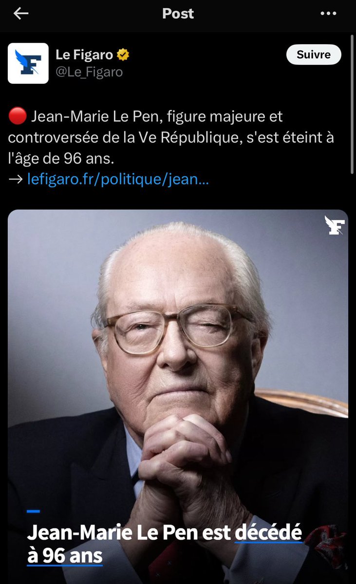 - Tribun hors-pair (AFP)
- Clivant (Mediapart)
- Figure controversée (Le Figaro)

La mort de Jean-Marie Le Pen montre aussi que la normalisation de l’extrême-droite raciste est bien installée dans nos médias.