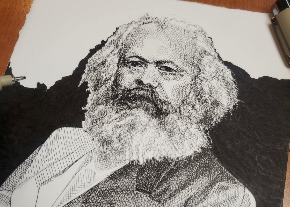 E_musk653's tweet photo. Everything is ass but at least i get to spend the morning drawing marx ☭ https://t.co/lG6ogdIFYV