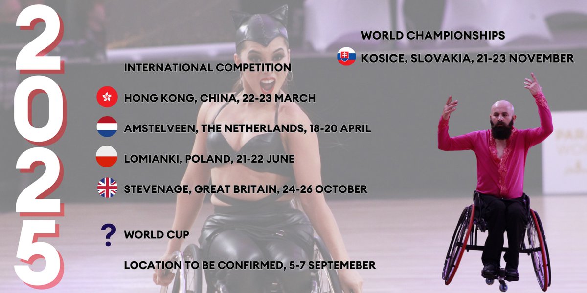 So much to look forward too in 2025 including the next World Championships in Kosice! 🇸🇰

International competitions are also set for Hong Kong, China 🇭🇰, Amstelveen 🇳🇱, Lomianki 🇵🇱 and Stevenage 🇬🇧

And there's the small matter of a mystery World Cup location 🧐