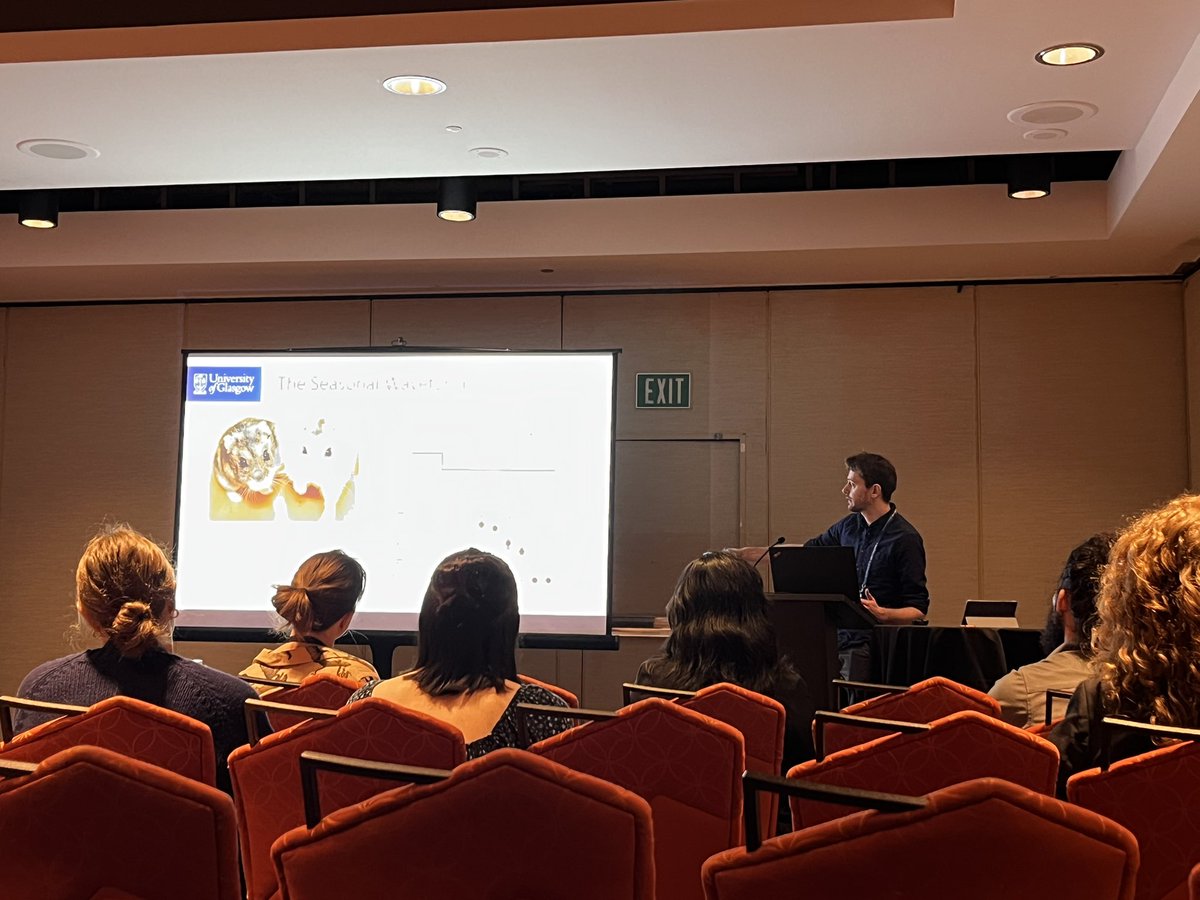 Great talk by <a href="/CalumStewartPhD/">Calum Stewart</a> at #SICB2025 on role of hypothalamic Dio3 in seasonal responses in Siberian hamsters!
