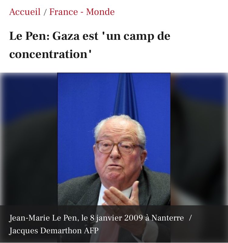 IIFBS_'s tweet image. Jean-Marie Le Pen se tenait aux côtés de Gaza et de la Palestine bien avant le génocide. 

Que les gauchistes pro-palestiniens de pacotille qui ont découvert Gaza hier tâchent de s’en rappeler.