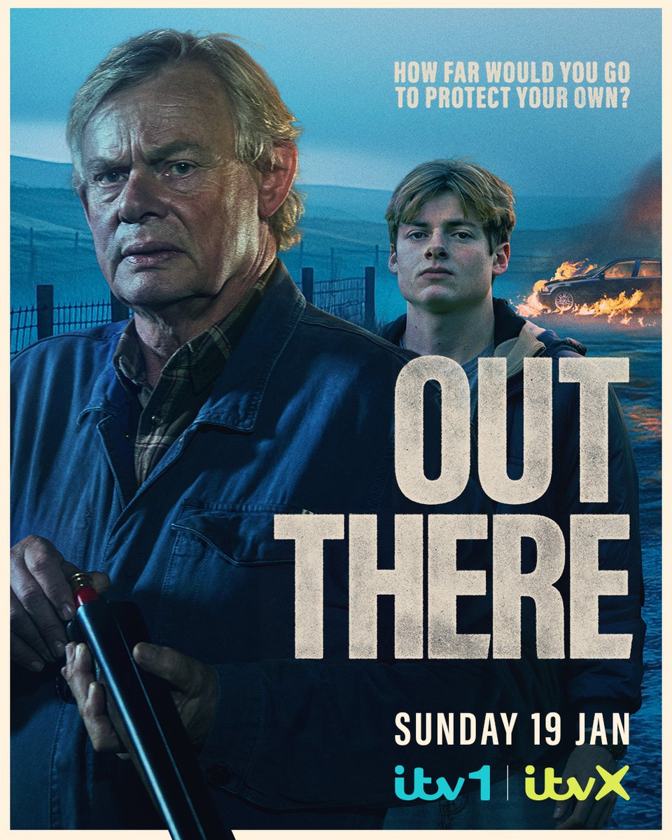 How far would YOU go to protect your own? #OutThere stars Martin Clunes and Louis Ashbourne Serkis and starts Sunday 19th January at 9pm on #ITV and <a href="/ITVX/">ITVX</a>.