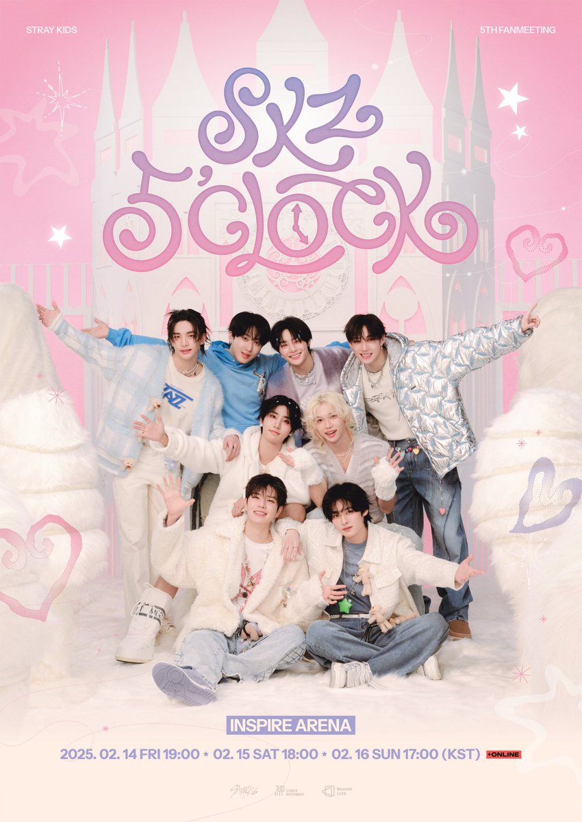 ⠀⠀
{ .. }   %  𝓘n the blink of an eye, the clock froze! as our fanmeet, 𝘀𝗸𝘇 𝟱 𝗼’𝗰𝗹𝗼𝗰𝗸, we are about to be swept away into a whirlpool of joy that will forever bind us together in a web of unforgettable memories. ⌣ ﹒ 🎀