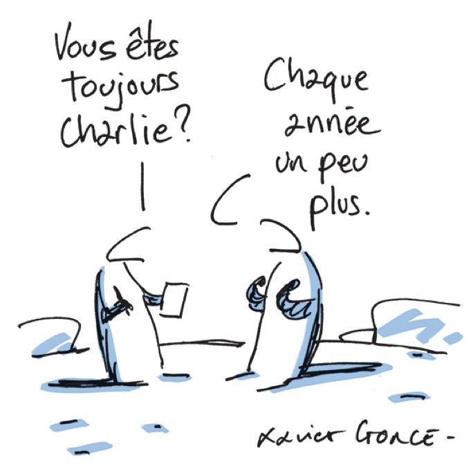 💬 #toujoursCharlie <a href="/XavierGorce/">Xavier Gorce</a> 🙏🏼